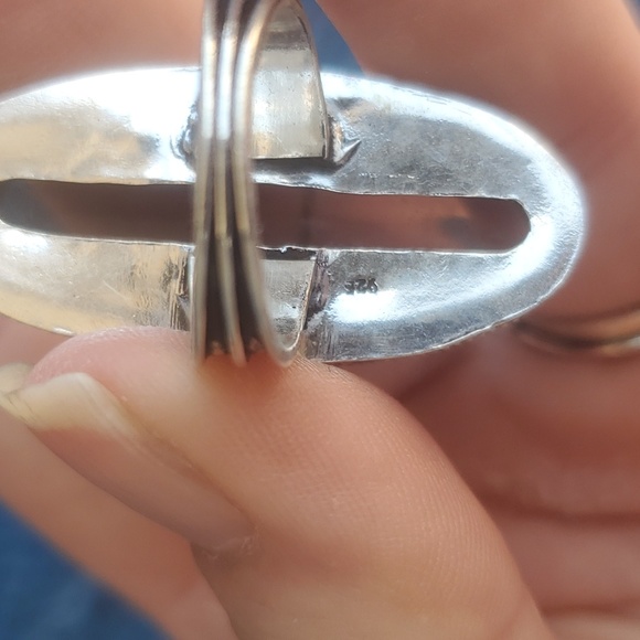 New Oversized Fluorite 925 Silver Ring. - Picture 9 of 12